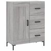 vidaXL Buffet haut Sonoma gris 69,5x34x180 cm Bois d'ing&eacute;nierie