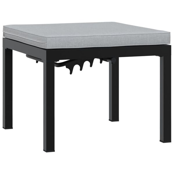 vidaXL Ensemble de banc de jardin avec coussins 3 pcs noir