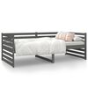 vidaXL Lit de jour sans matelas gris 90x190 cm bois de pin massif