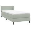 vidaXL Sommier &agrave; lattes de lit et matelas gris clair 90x220 cm velours