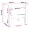 vidaXL Tables d'appoint 2 pcs 40x40x39 cm Bois massif de pin