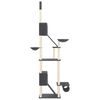 vidaXL Arbre &agrave; chat du sol au plafond Gris fonc&eacute; 277-303 cm