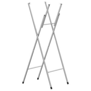 vidaXL Pieds de table de bar pliables Argent&eacute; 45x53x108 cm