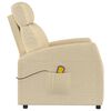 vidaXL Fauteuil de massage Cr&egrave;me Tissu