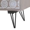 vidaXL Table de chevet avec 3 tiroirs Gris et marron