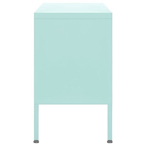 vidaXL Meuble TV Vert menthe 105x35x50 cm Acier