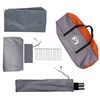 vidaXL Tente de camping tunnel 3 personnes gris et orange imperméable