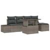 vidaXL Ensemble de canap&eacute; de jardin 6 pc Gris polyrotin