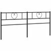 vidaXL T&ecirc;te de lit de remplacement m&eacute;tal noir 180 cm