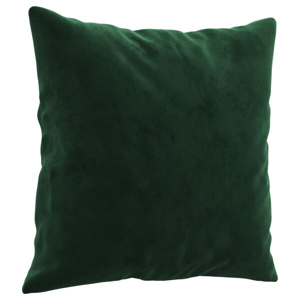 vidaXL Coussins décoratifs lot de 2 Vert foncé 40x40 cm Velours