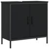 vidaXL Armoire lavabo de salle de bain noir 60x30x60 cm