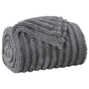 vidaXL plaid Gris fonc&eacute; 200 x 150 cm 0.8 kg Polaire