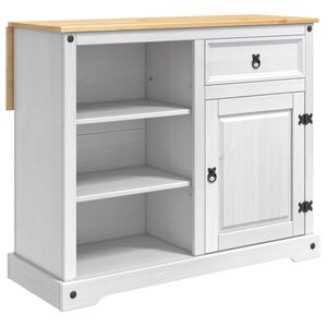 vidaXL Ensemble Cuisine &Icirc;lot 2 pc Blanc et Cire de Miel Pin massif