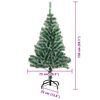 vidaXL Arbre de Noël artificiel floconné de neige avec lumière LED