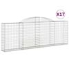vidaXL Paniers &agrave; gabions arqu&eacute;s 10 pcs 300x30x100/120 cm fer galvanis&eacute;