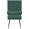 vidaXL Chaise de relaxation avec tabouret Vert fonc&eacute; Velours