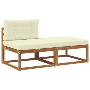 vidaXL Unit&eacute; de canap&eacute; sectionnel avec coussin 2 Pi&egrave;ce Naturel