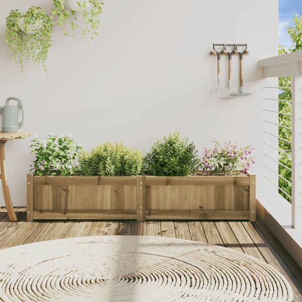vidaXL Jardinière 150x31x31 cm bois de pin imprégné