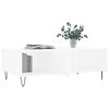 vidaXL Table basse blanc 104x60x35 cm bois d'ing&eacute;nierie