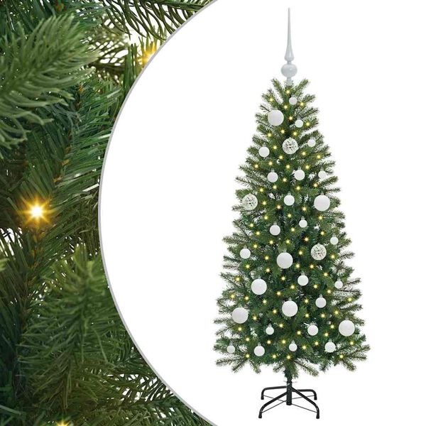 vidaXL Sapin de No&euml;l artificiel avec 150 LED Vert 120 cm PE et PVC
