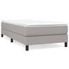 vidaXL Sommier &agrave; lattes de lit avec matelas Gris clair 90x200 cm Tissu