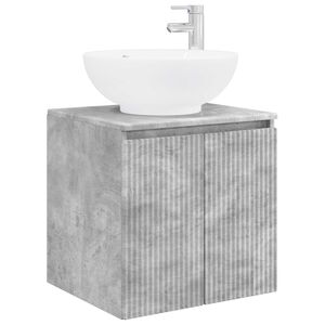 vidaXL Vanit&eacute; de lavabo mural Gris b&eacute;ton 49,5 x 44,5 x 65 cm