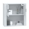 vidaXL Armoire murale Blanc brillant 80x33x80 cm Bois d'ing&eacute;nierie
