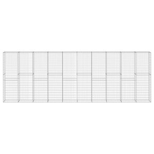 vidaXL Mur &agrave; gabion avec couvercles Acier galvanis&eacute; 600x30x200 cm