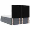 vidaXL Lit avec rangement et matelas Gris fonc&eacute; 140 x 190 cm Velours