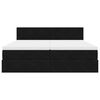 VidaXL Cadre de lit ottoman avec matelas noir 200x200cm velours