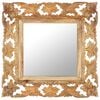 vidaXL Miroir sculpt&eacute; &agrave; la main Marron 50x50cm Bois de manguier massif