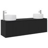 vidaXL Ensemble d'armoire de salle de bain 3 pc Noir