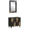 vidaXL Ensemble de Meubles de Salle de Bain 2 pc Noir 62 x 33 x 58 cm