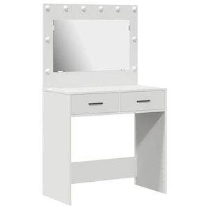vidaXL Table de Toilette Blanc 78,5 x 41 x 135 cm Bois d'ing&eacute;nierie