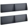 vidaXL Mur de sout&egrave;nement 4 pc 80 x 12 x 50 cm Acier Anthracite