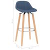 vidaXL Tabourets de bar lot de 2 bleu tissu