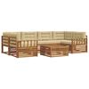 vidaXL Ensemble de canap&eacute;s d'ext&eacute;rieur 7 pc Naturel et Beige