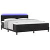 vidaXL Lit &agrave; ressort LED avec matelas Noir 180 x 200 cm Velours