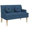 vidaXL Banc avec coussins bleu 113x64,5x75,5 cm tissu