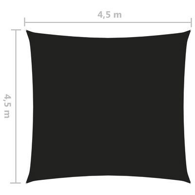 vidaXL Voile de parasol tissu oxford carré 4,5x4,5 m noir