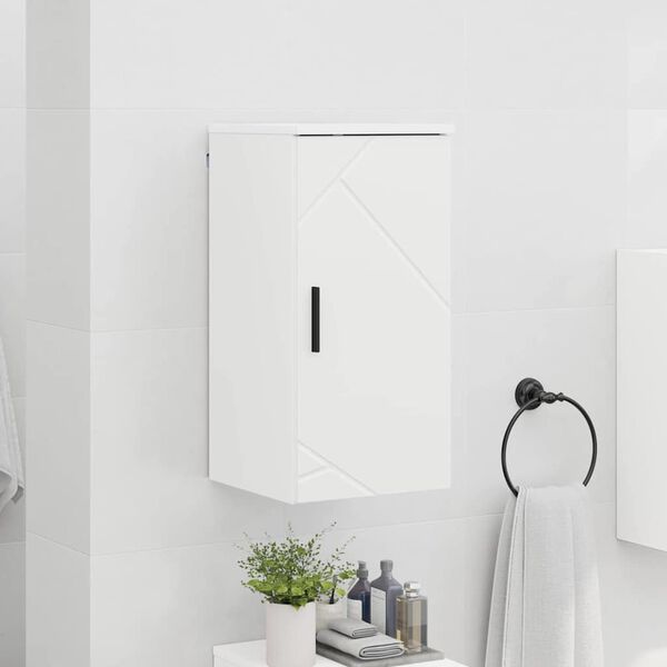vidaXL Cabinet de salle de bain Montage mural Blanc 30 x 31,5 x 61 cm