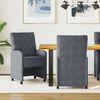 vidaXL Chaises de Salle à Manger avec Roues 2 pcs Gris foncé