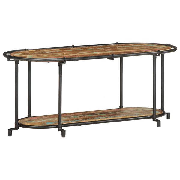 vidaXL Meuble TV 100x42x40 cm Bois massif de récupération