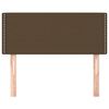 vidaXL Tête de lit Marron Foncé 100x5x78/88 cm Tissu