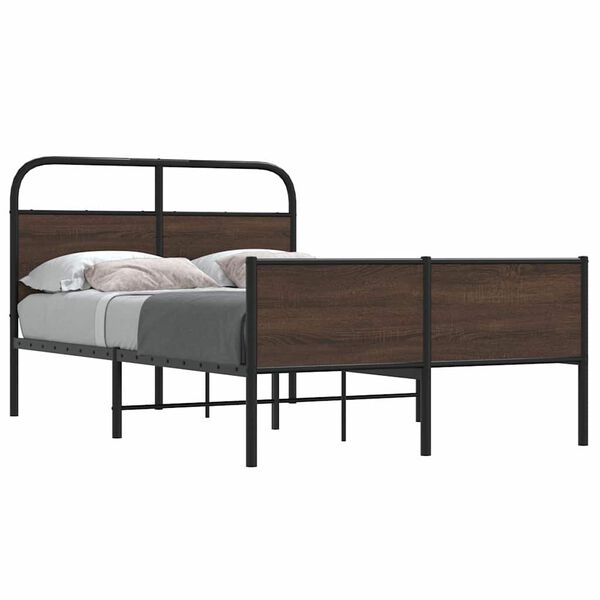 vidaXL Cadre de lit sans matelas 140x200 cm ch&ecirc;ne marron