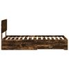 vidaXL Cadre de lit Chêne fumé 75 x 190 cm Bois d'ingénierie