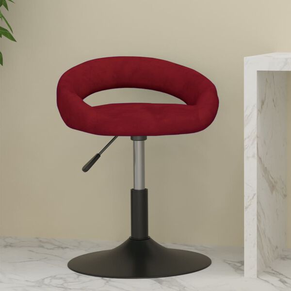 vidaXL Tabouret de bar Rouge bordeaux Velours