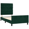 vidaXL Cadre de lit sans matelas vert fonc&eacute; 100x200 cm velours