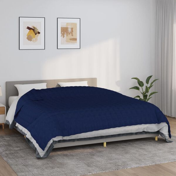 vidaXL Couverture lest&eacute;e Bleu 235x290 cm 15 kg Tissu