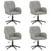vidaXL Chaises de bureau pivotantes 4 pc 54 x 55 x 90 cm Gris clair